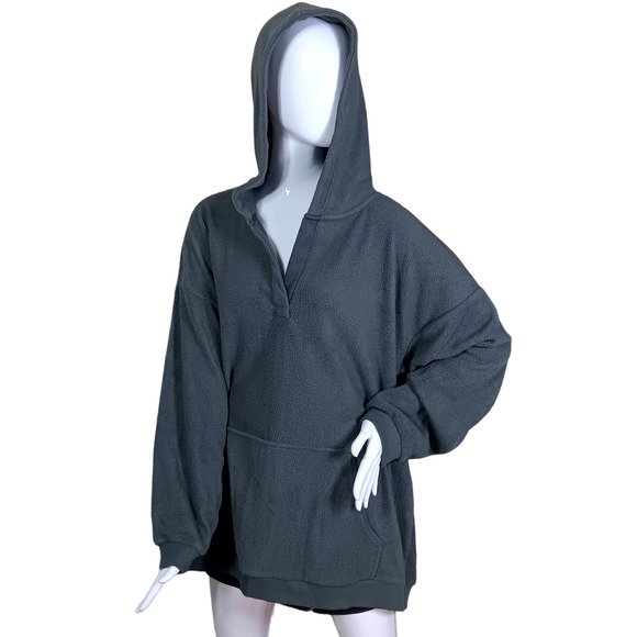 aerie Tops - Aerie Fleece Hoodie Size XL Charcoal Gray Front Pocket NWT Super Soft Material